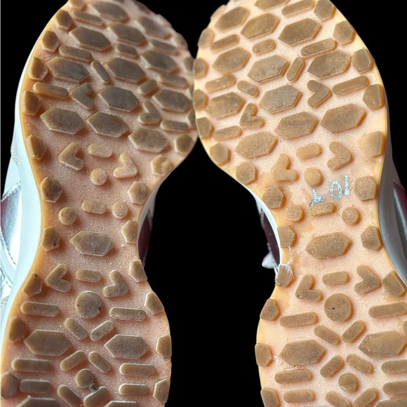 Steve Madden Women's Sneakers in White, Silver, and Tan - Picture 5 of 7